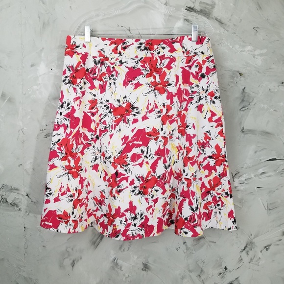 VINTAGE BLUE 90's Red Raspberry & White Full Skirt - Picture 2 of 6